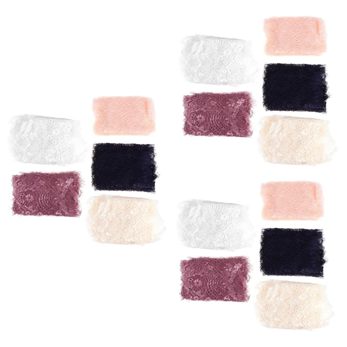 OSALADI 3 set Accessori In Bianco Nastro In All'Uncinetto Nastro In Rosso Orlo In Per Cucire Decorazioni In A 5 pezzi*3