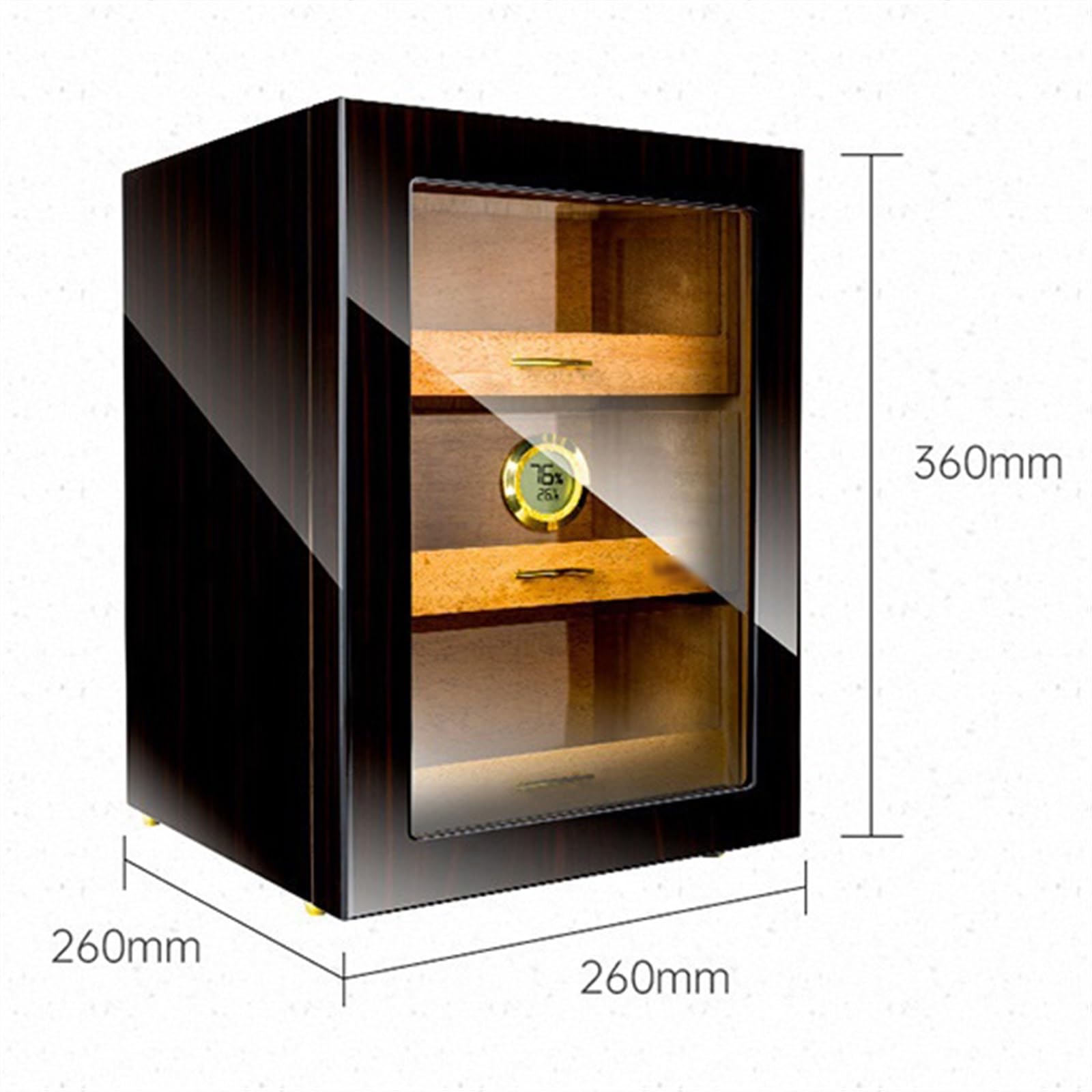 Humidor cygara Humidor trójwarstwowy przezroczysty humidor okienny wyświetlacz cygar humidor pudełko do przechowywania cygar