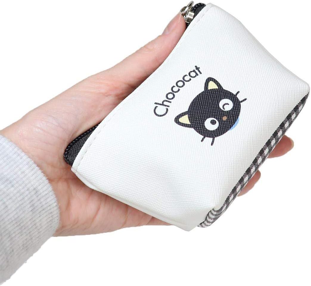 Tees Factory SR-5544471CC Sanrio Characters Triangular Mini Pouch, Chocolate Cat, Small Compartment, Compact, Cute, Character Zip Pouch, Approx. H 2.8 x W 4.7 x D 2.2 inches (70 x 120 x 55 mm)