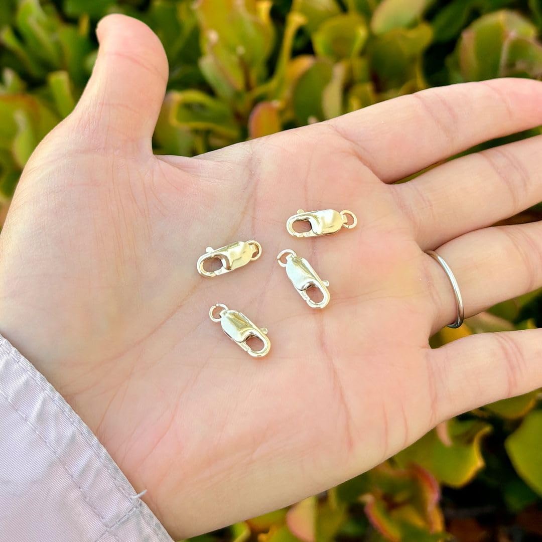 2pcs Adabele Real 1/20 14K Gold Filled 14mm Italian Rectangle Lobster Trigger Clasps Open Jump Ring Non Tarnish for DIY Craft Jewelry Making JK3-B3 - Image 3