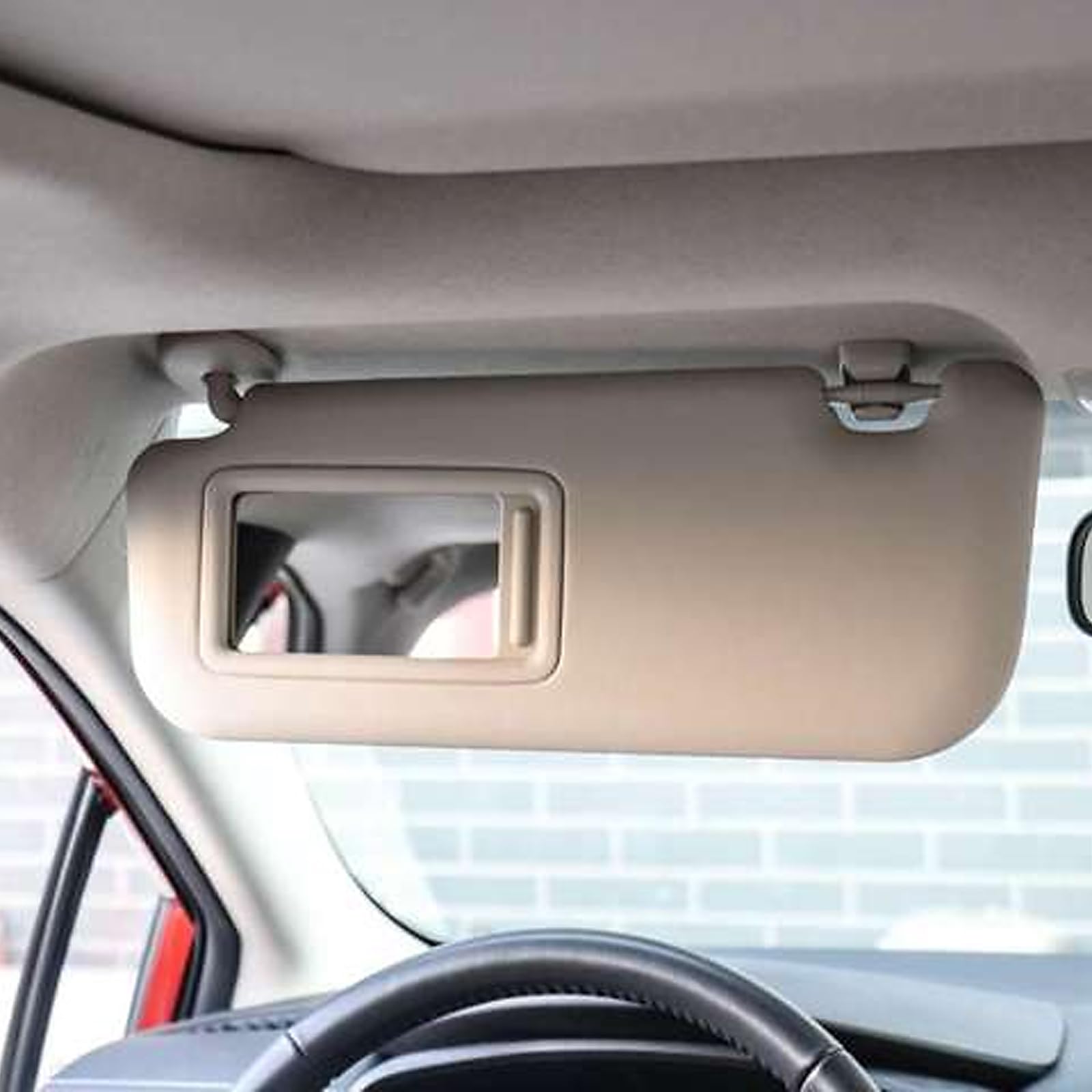 Parasole per auto a installazione rapida con illuminazione rimovibile, isolamento termico e riflettore cosmetico, visiera parasole con