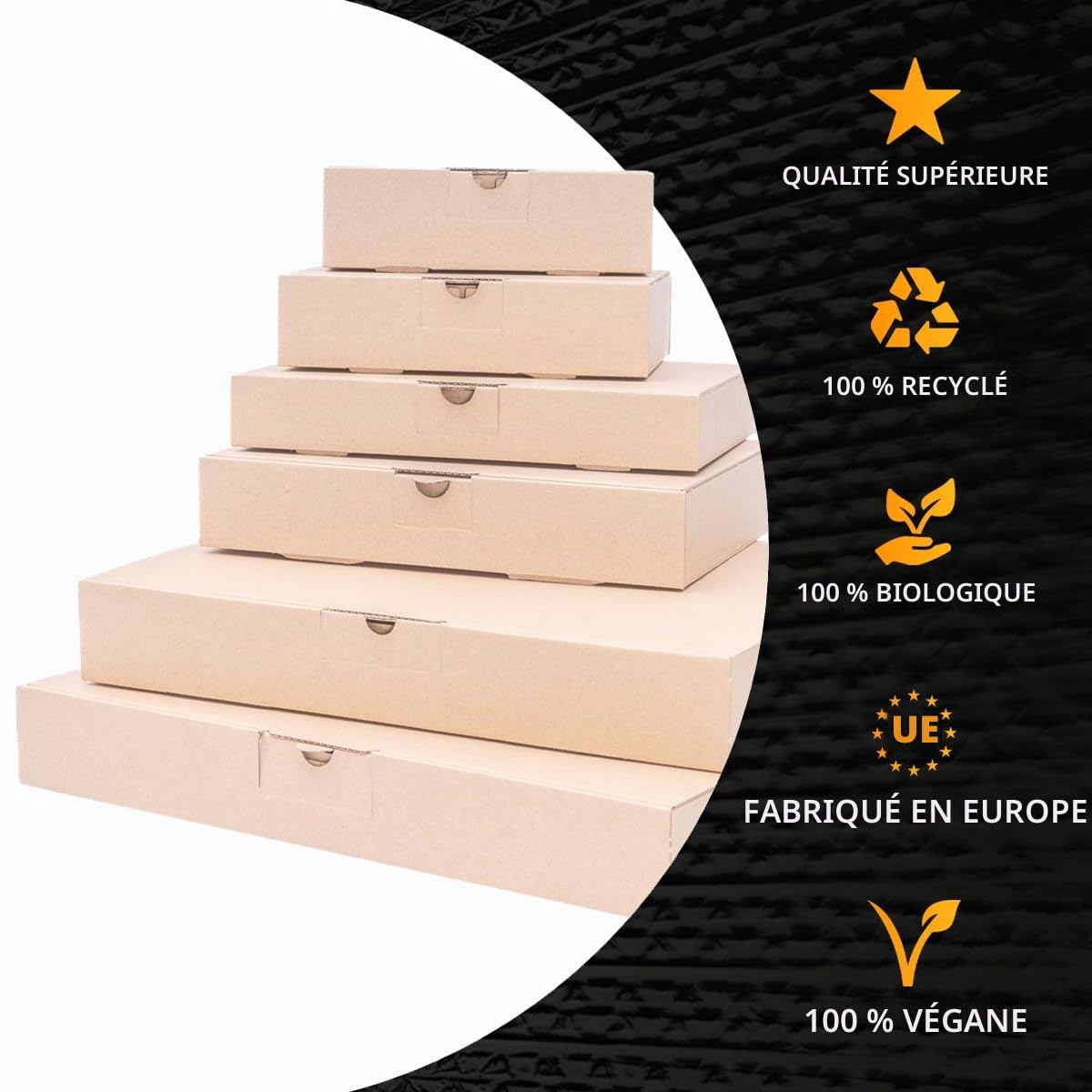 verpacking 500 cartons extra-plats 240 x 160 x 45 mm brun MB-3 [taille et couleur au choix] boîtes d'expédition boîte pliante carton pliant Lettre Max envoi postal conforme DHL simple cannelure