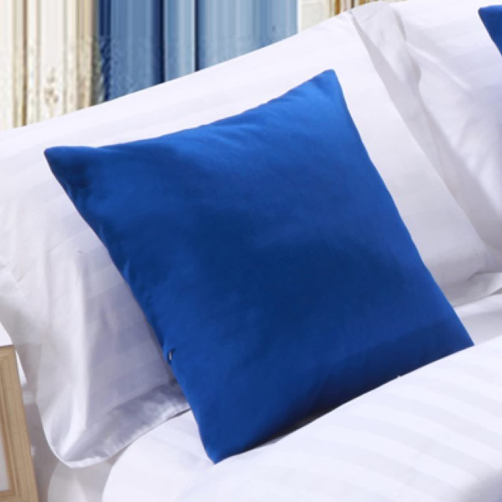 1 Pcs Linen Cushion Covers Soft Decorative Square Throw Pillow Cover Luxury Pillowcases with Invisible Zipper for Living room Sofa Bedroom Couch Chair Car Seat,18x18 Inches