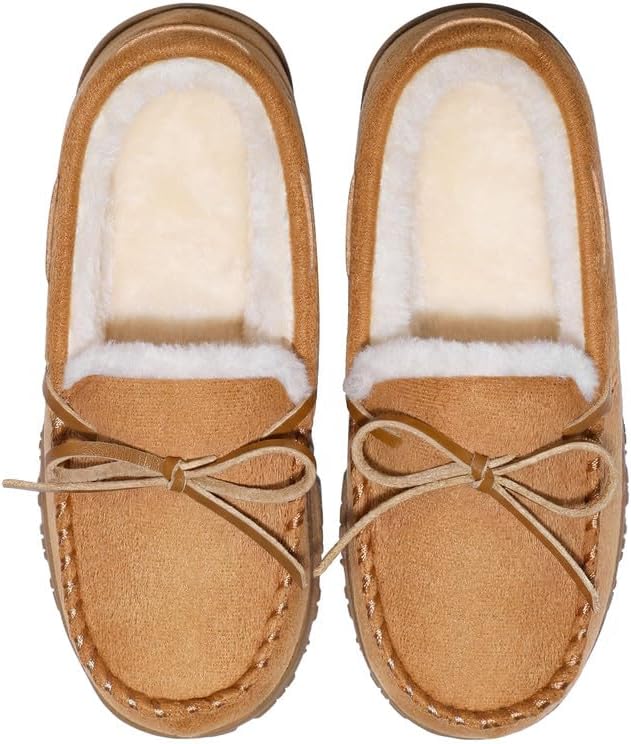 HOMEHOT Boys Moccasin Slippers Memory Foam Kids House Shoes- Nonslip Indoor & Outdoor - Image 6