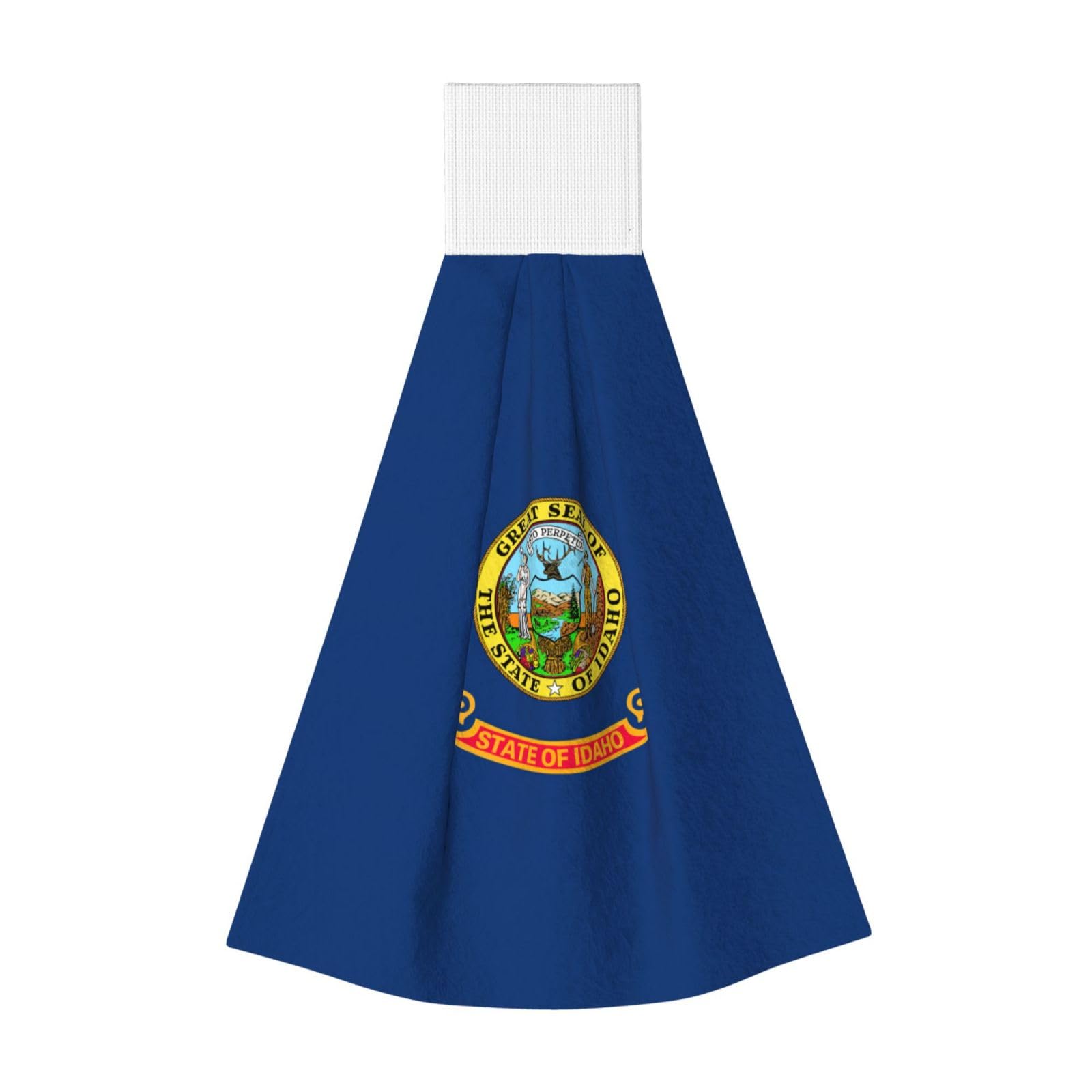 DUWAA Idaho State Flag Print Hanging Hand Towel Quick Dry Bathroom Towel Soft Kitchen Towel