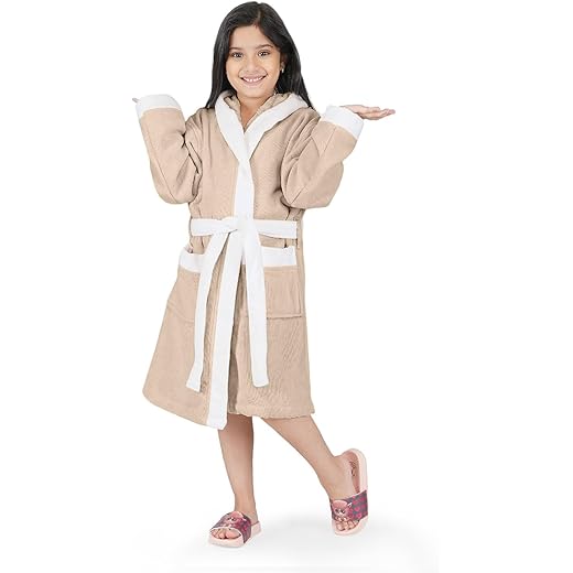 Rangoli Kids Bathrobe Ultra Soft 13-14 Years Beige