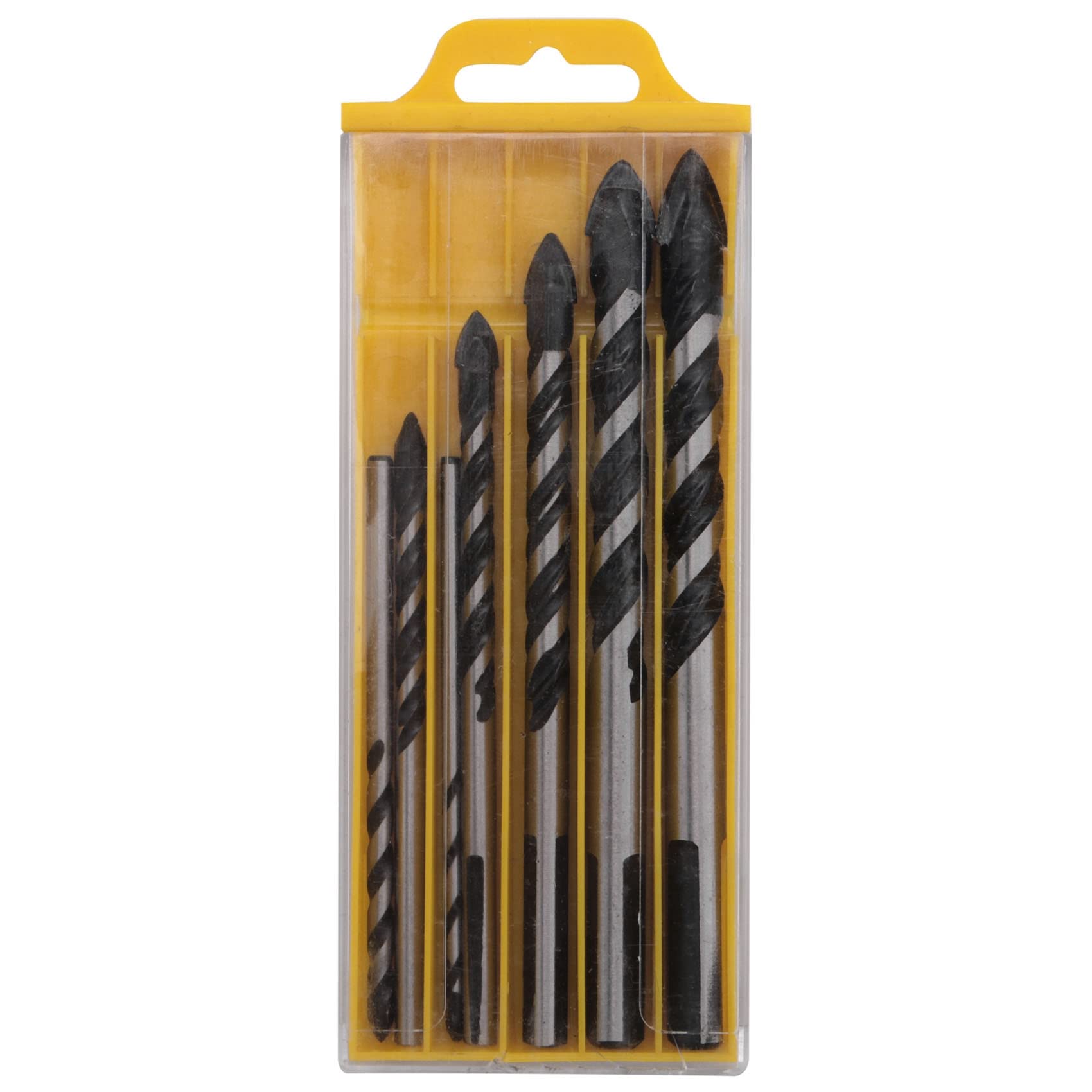 Littimoon 7Pcs Tipped Masonry Drill Bit Set for Porcelain Ceramic Tile Concrete Brick (3, 4, 5, 6, 8, 10, 12mm)