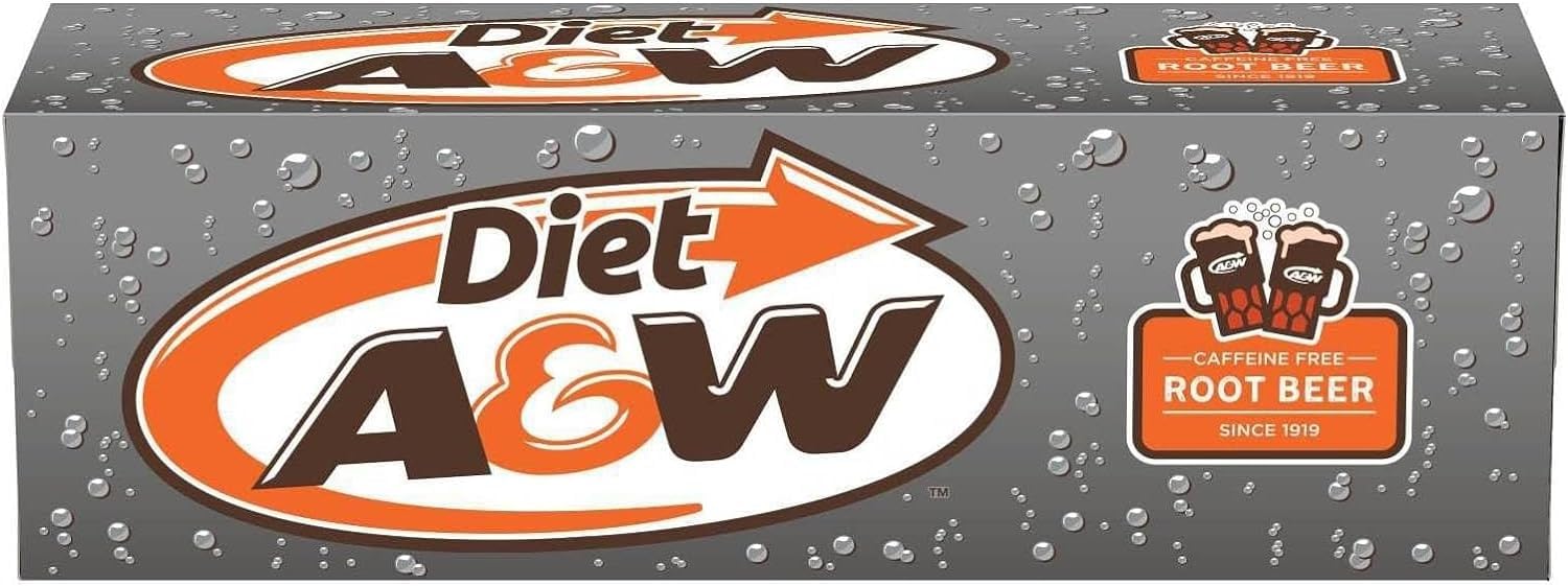 A&W Diet Root Beer Fridge Pack Cans, 355 mL, 12 Pack