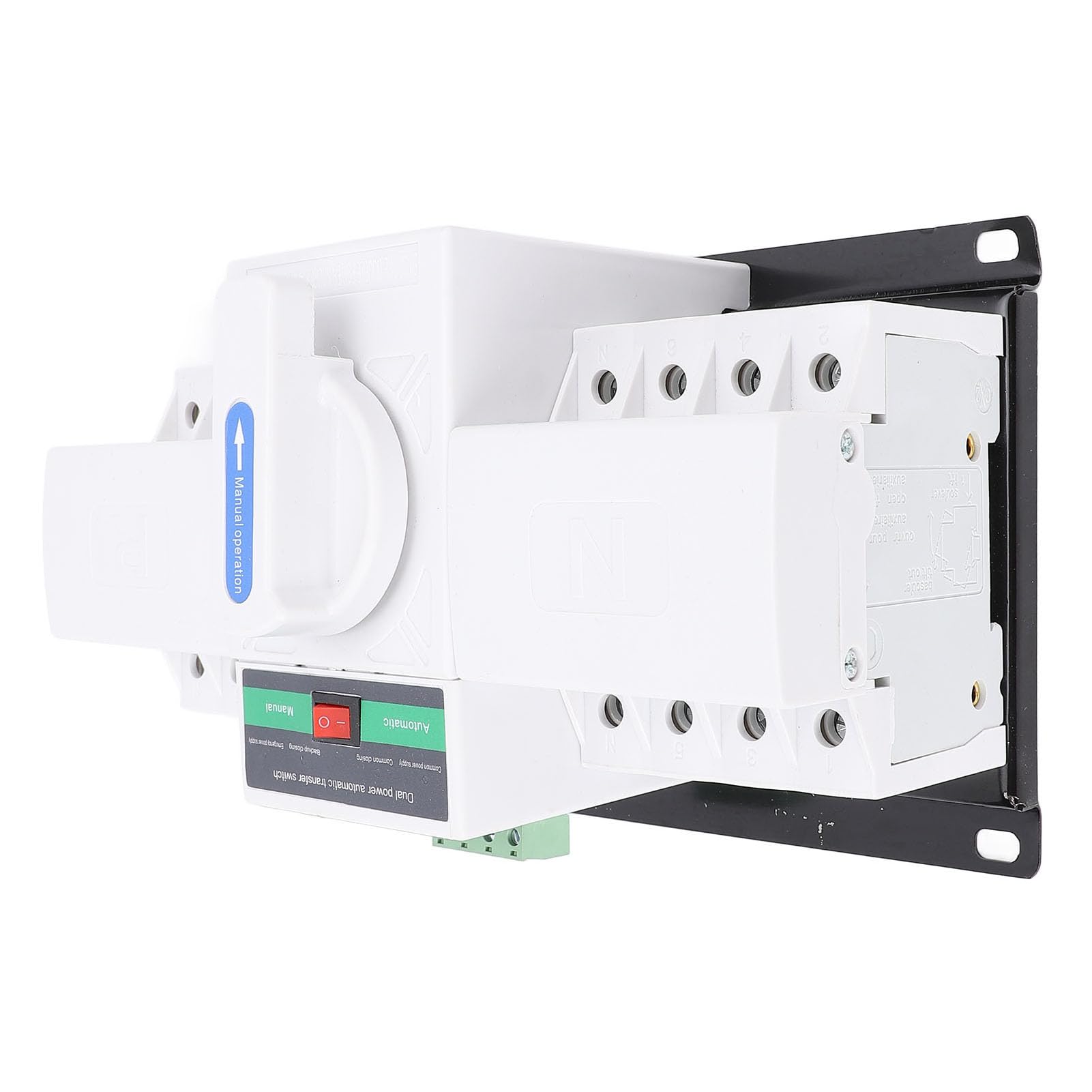 Interruptor de Transferencia Automática 63A de Doble Potencia 4P 400V Transición de Energía Confiable para Cargas ATS Retardante de Llama Compacto para Hospitales y Edificios Comerciales