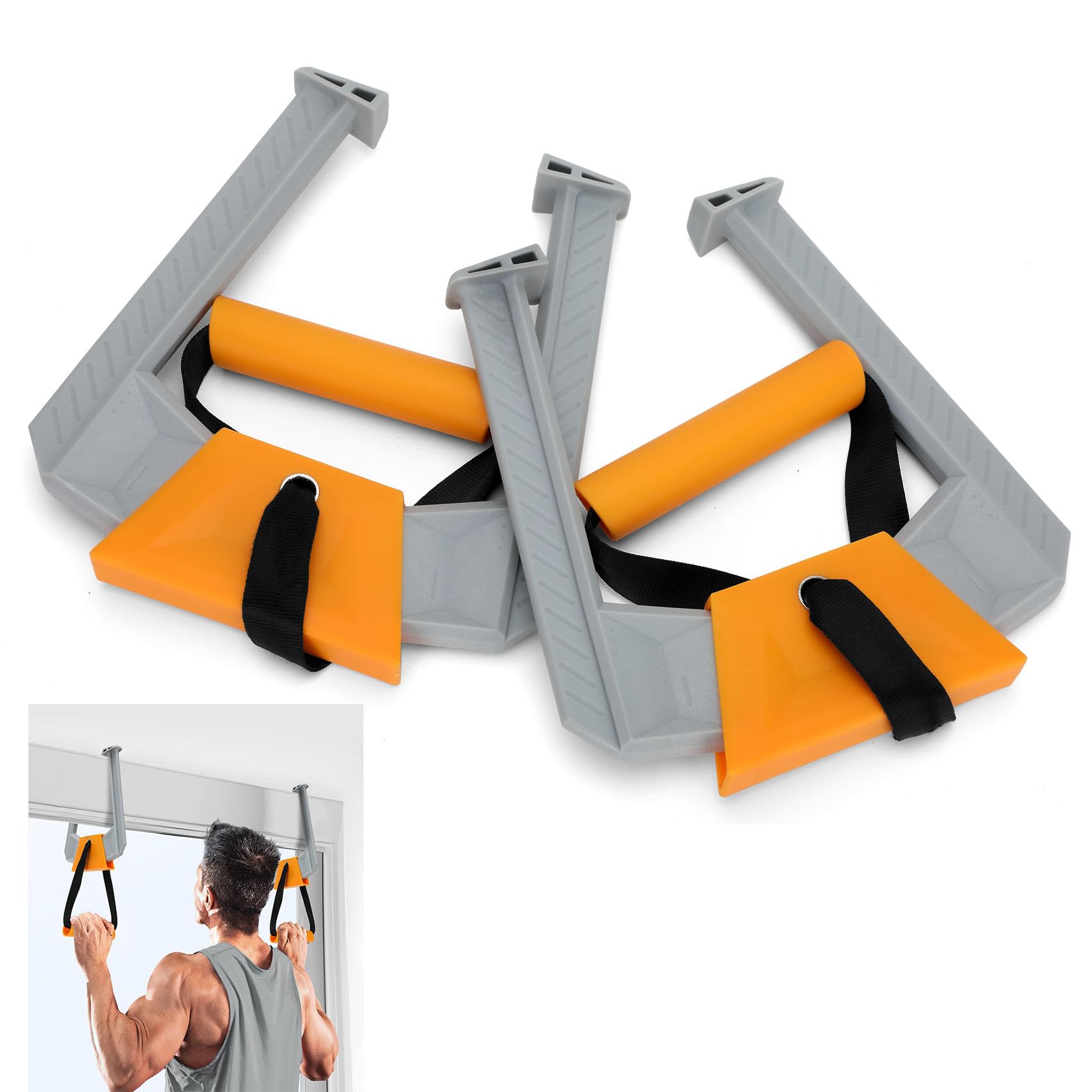 Portable Pull Up Bar for Doorway Travel Pull Up Bar Adjustable Home Gym Equipment Dual Handle Design for