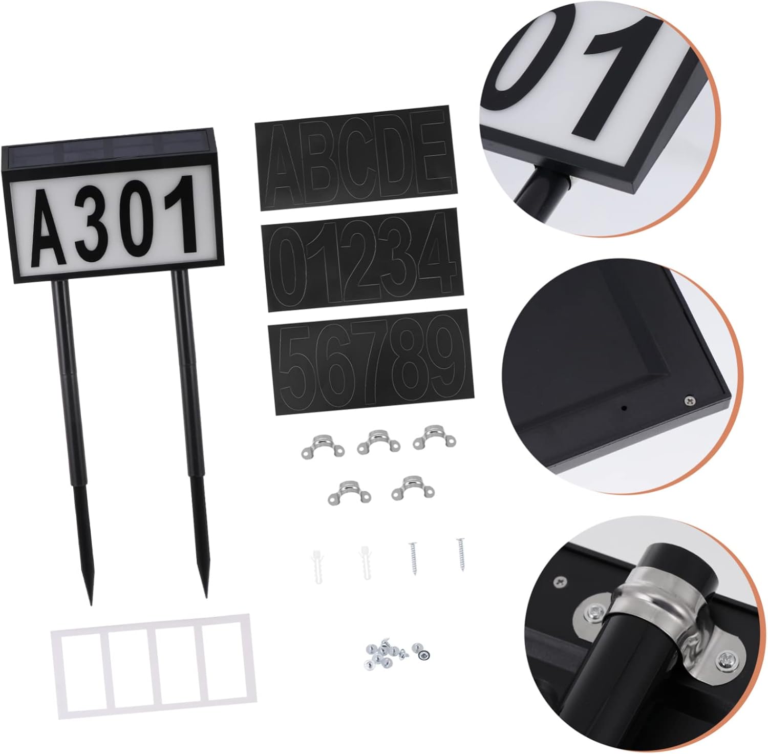 Custom Solar Address Led Number Lamp Fence Energy-efficient Emergency Night Lighting