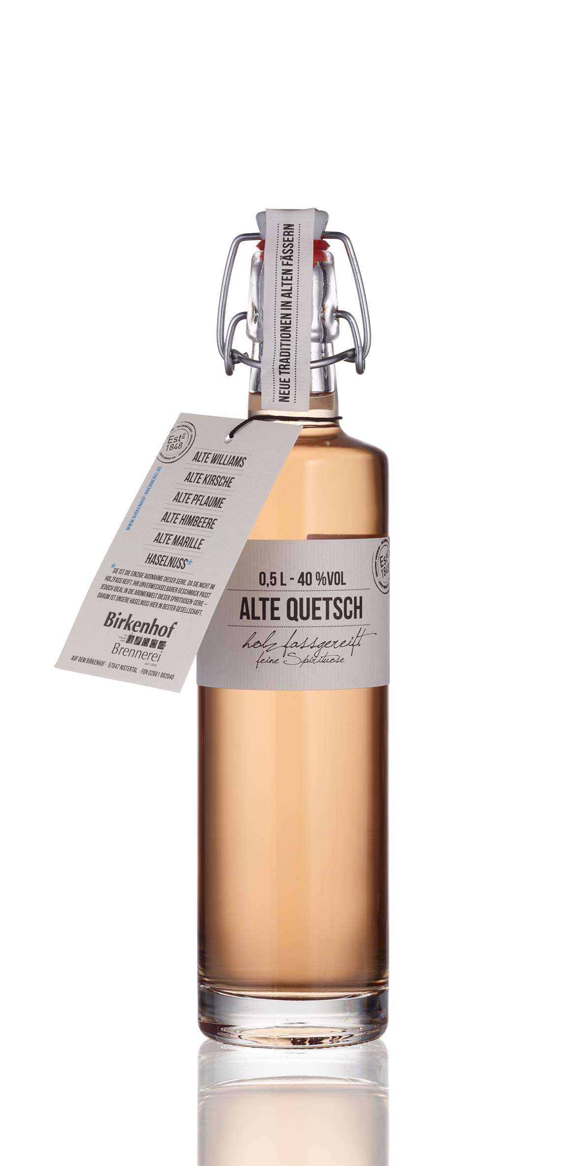 BIRKENHOF Brennerei | Alte Quetsch - feine holzfassgereifte Spirituose | (1 x 0,5l ) - 40 % vol.