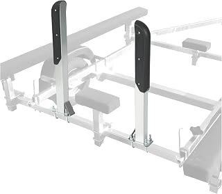 HECASA 30"" H Pontoon Boat Trailer Guide-Ons Compatible with 2"" Trailer Frames Heavy Duty Zinc-Plated Silvery+Black 2PCs, NN2358