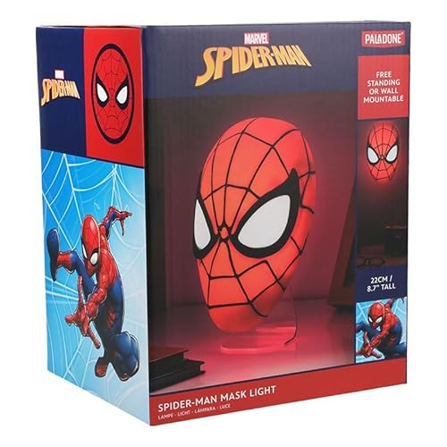 Paladone Spiderman Mask Light Lampada Da Tavolo Rosso, Bianco - 2
