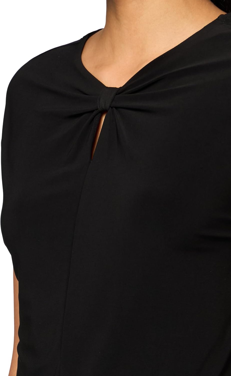 Kasper Womens Solid Ity Ext Shldr W Scrunch Front Top - Image 3