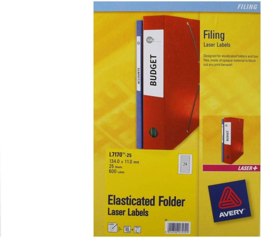 Avery L7665-25 Self-Adhesive Data Cartridge/Data Storage Labels, 24