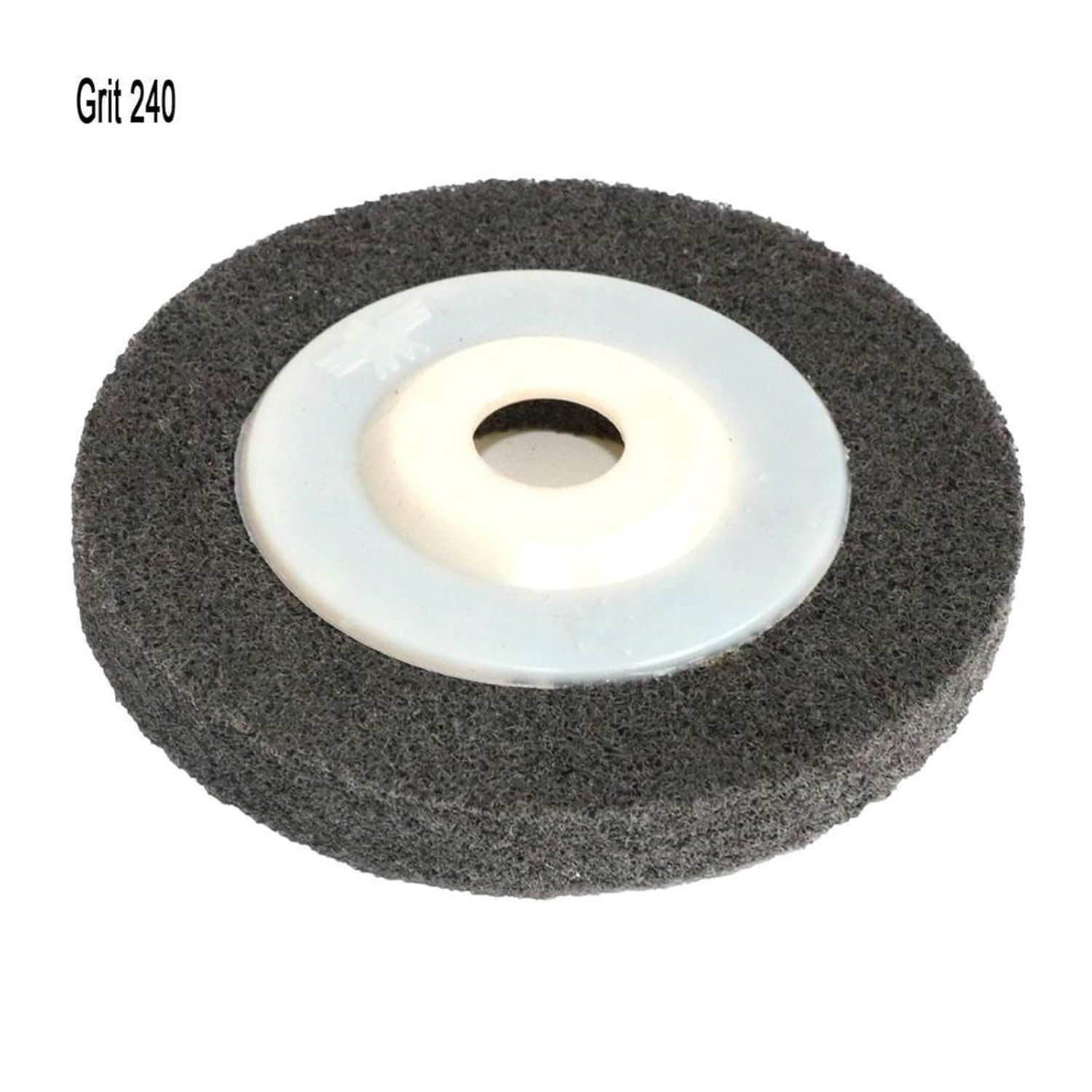 Nylon Fiber Buffing Wheels 4" Nylon Fiber Polishing Wheel Non Woven Abrasive disc 100 * 16 Grinding for Metal Ceramics Marble Craft(Grey grit240,5pc)