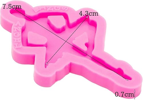 Miniatura 5 de Llavero brillante de silicona para niñas, diseño de muñecos de resina epoxi, para manualidades, manualidades, joyería, decoración, moldes de silicona