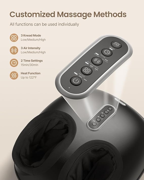 RENPHO Shiatsu Foot Massager with Heat & Remote, At-Home Foot Relaxation