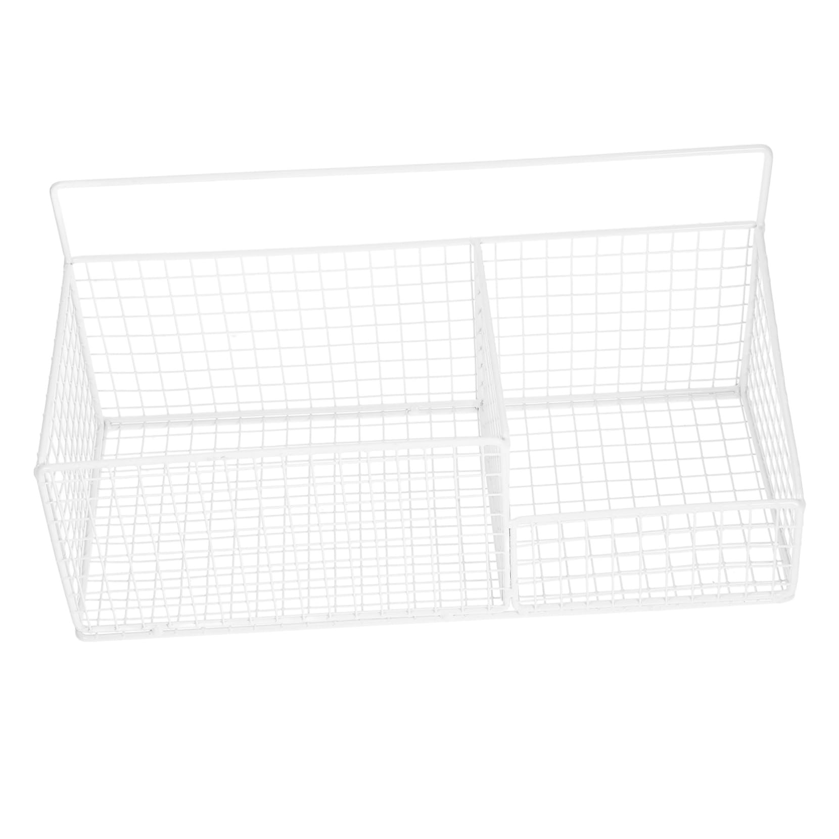 VALICLUD 1 set Hanging Storage Basket for Kitchen and Bathroom Wall Mounted Organizer Easy to Install Capacity Space Saving for Daily Essentials and Cosmetics