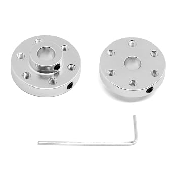 2PCS Rigid Flange Shaft Coupling for 6mm Shaft Pair with M3 Thread