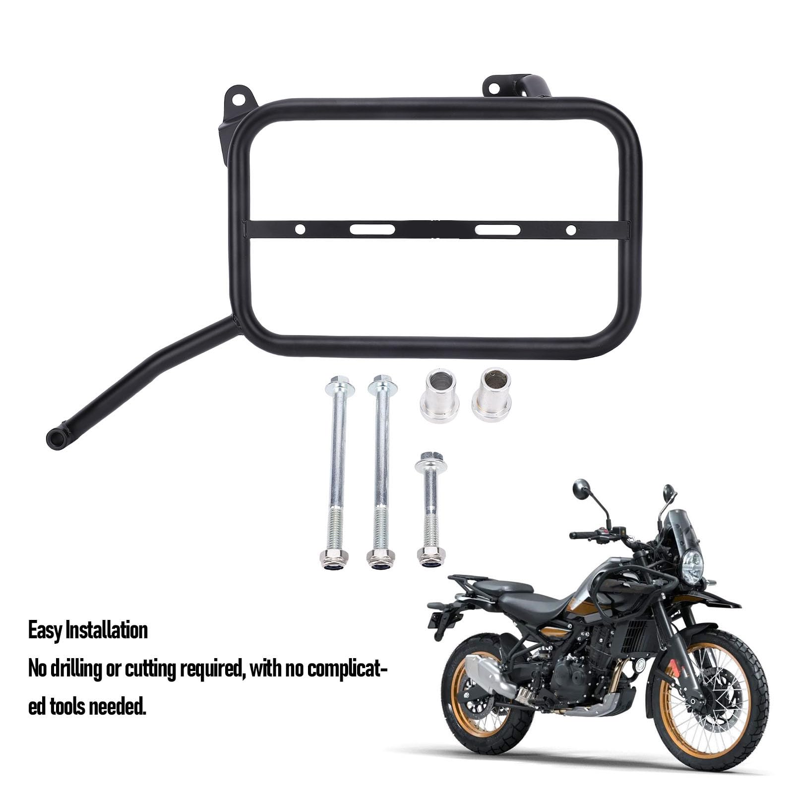 Luocute Stojaki Podsiodłowe Motocykla, Bagażniki Motocyklowe Bagażnik Boczny Pasuje do Nowego Himalayan 450 2024-2025 Rura 18mm (Lewy)