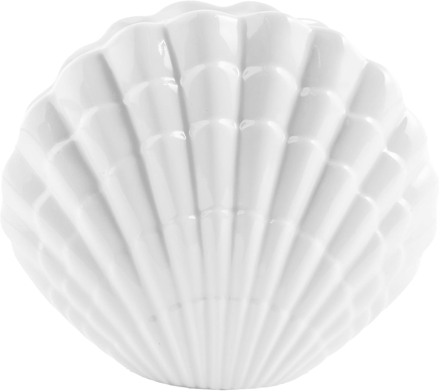 Lilly Pulitzer Shell Bud Vase, Small Decorative Ceramic Bud Vase for Beach House Decor, Nautical Decor in White (Shell)