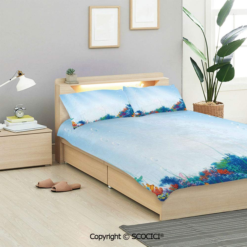 Buy Underwater Bedding Sets 3 Pieces(1 Duvet Cover 2 Pillow Shams