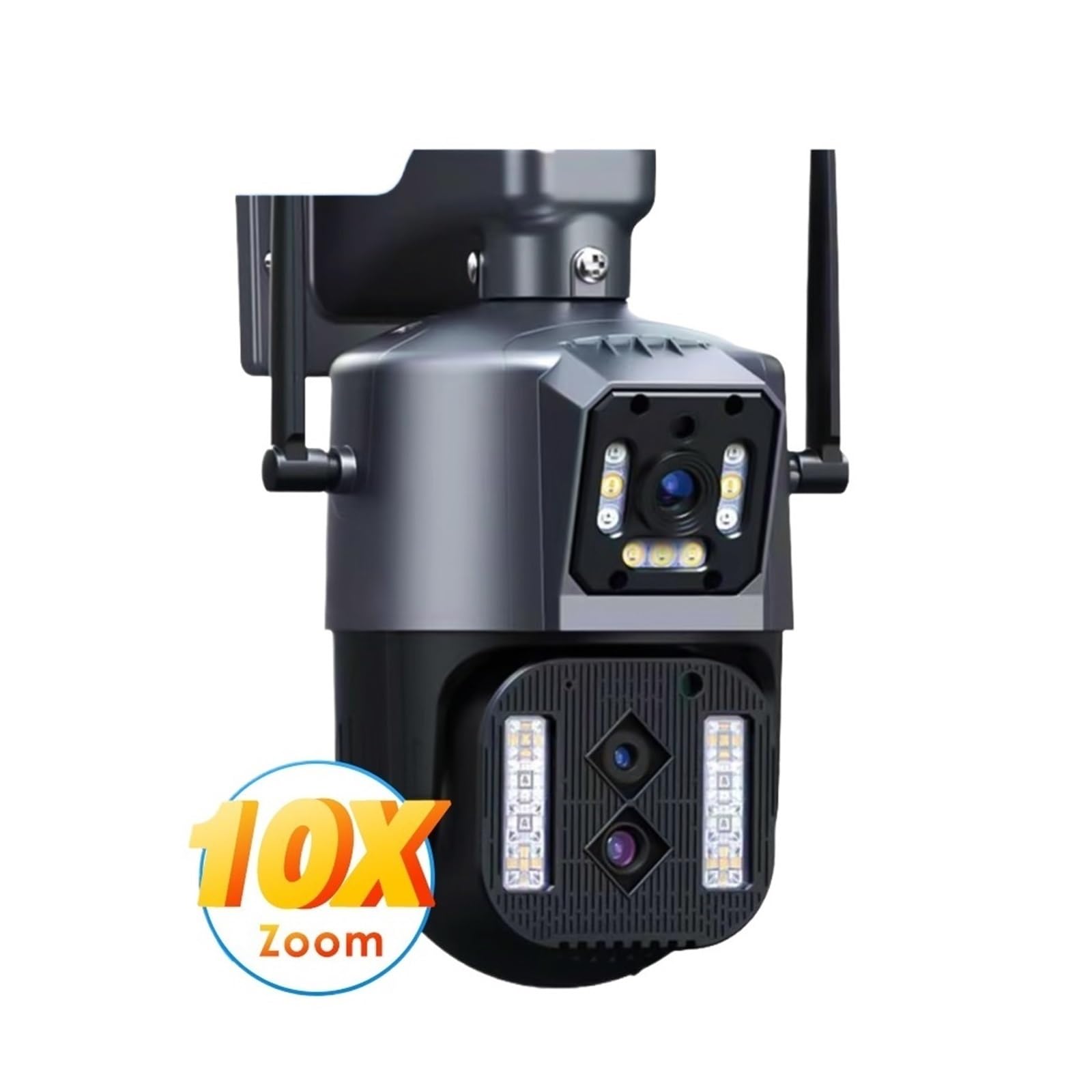 Telecamera di Sorveglianza, Telecamera esterna IP da 12 MP 6K PTZ Tre lenti Doppio schermo Zoom 10X Monitoraggio automatico Protezione di sicurezza impermeabile