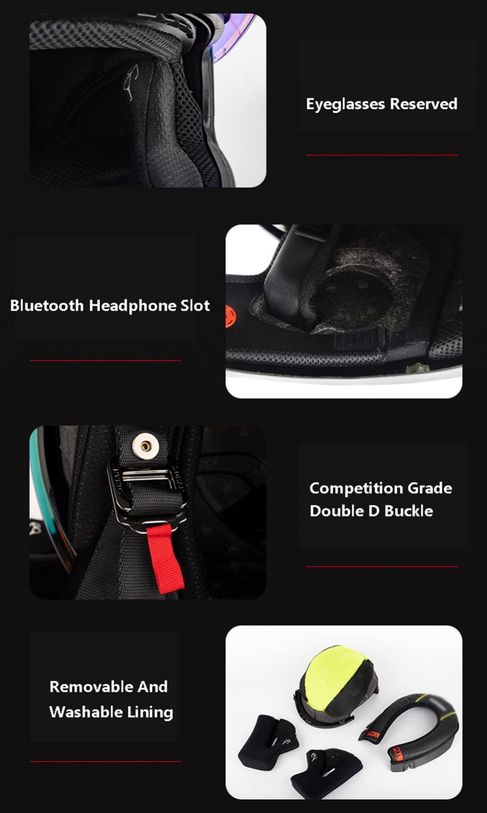 Casco Moto Fibra de Carbono Casco Moto Integral con Visera Tintada Homologado ECE DOT Casco de Moto Scooter Casco Moto de Carretera para Mujer Hombre Adultos B,L=59-60CM