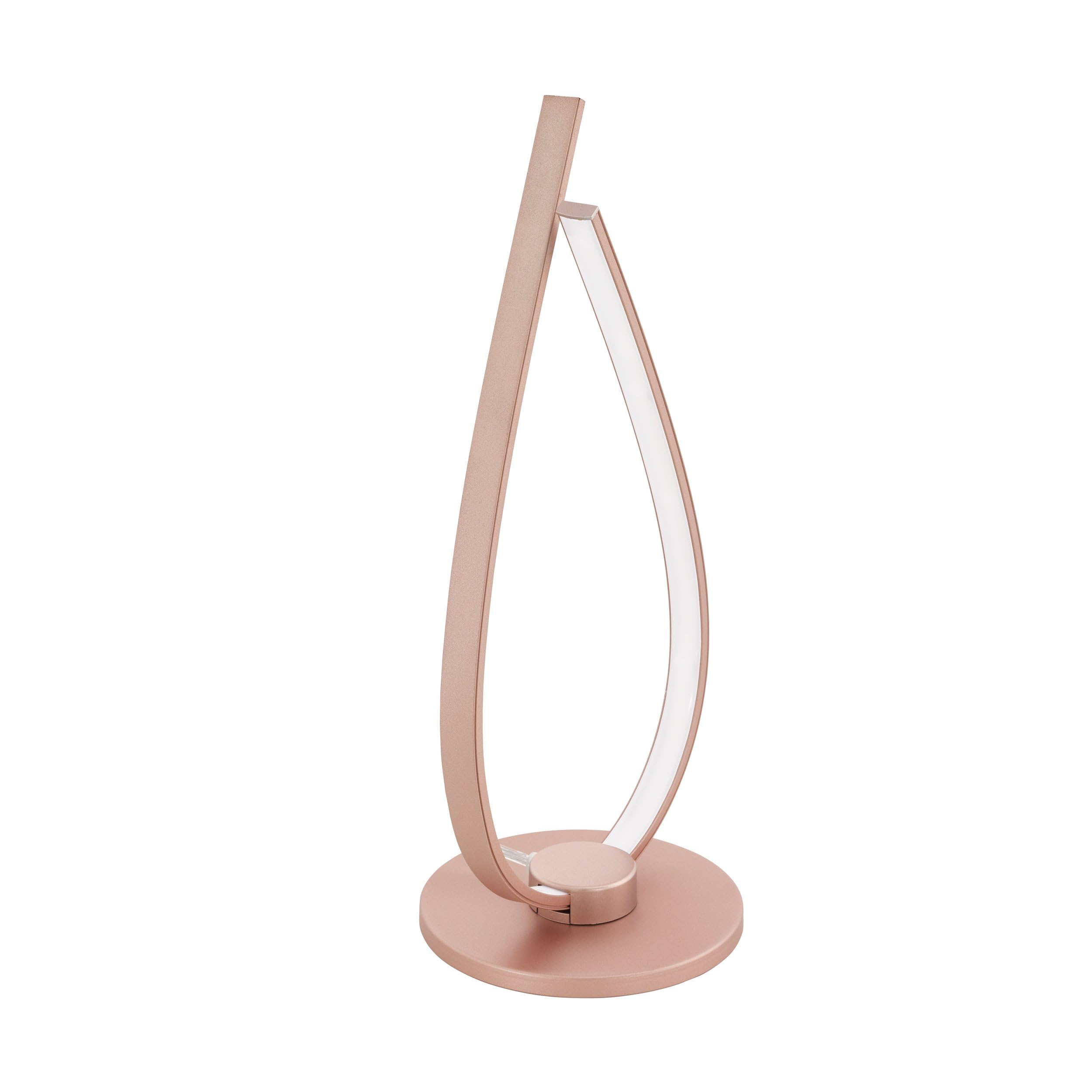 Eglo Rose Gold Palozza Led Table Lamp – Warm White 3000K, Aluminium