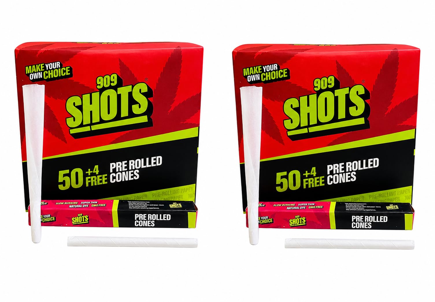 Buzzed Double shots Paper cone Perfect Rolls Natural King Size Box of 54 pcs (Pack of 2 Boxes)-image-32