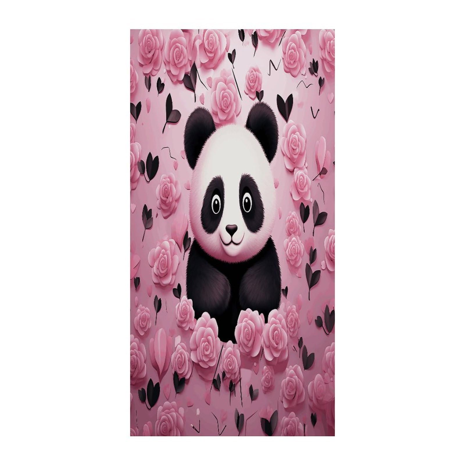 Fekiloot Style Pink Panda Pattern Door Curtain Room Divider Curtains