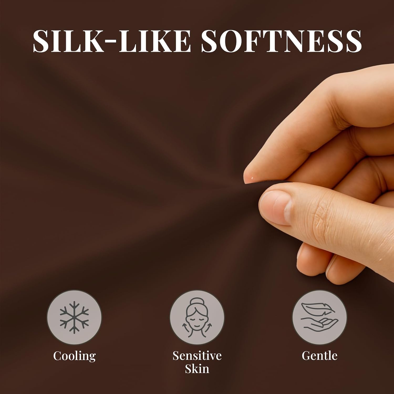 Sacred Thread Rayon Derived from Bamboo Sheets Queen Size, 18'' Deep Pocket Cooling Sheets for Hot Sleepers, 6 PC Cooling Sheets, Queen Size (Brown)