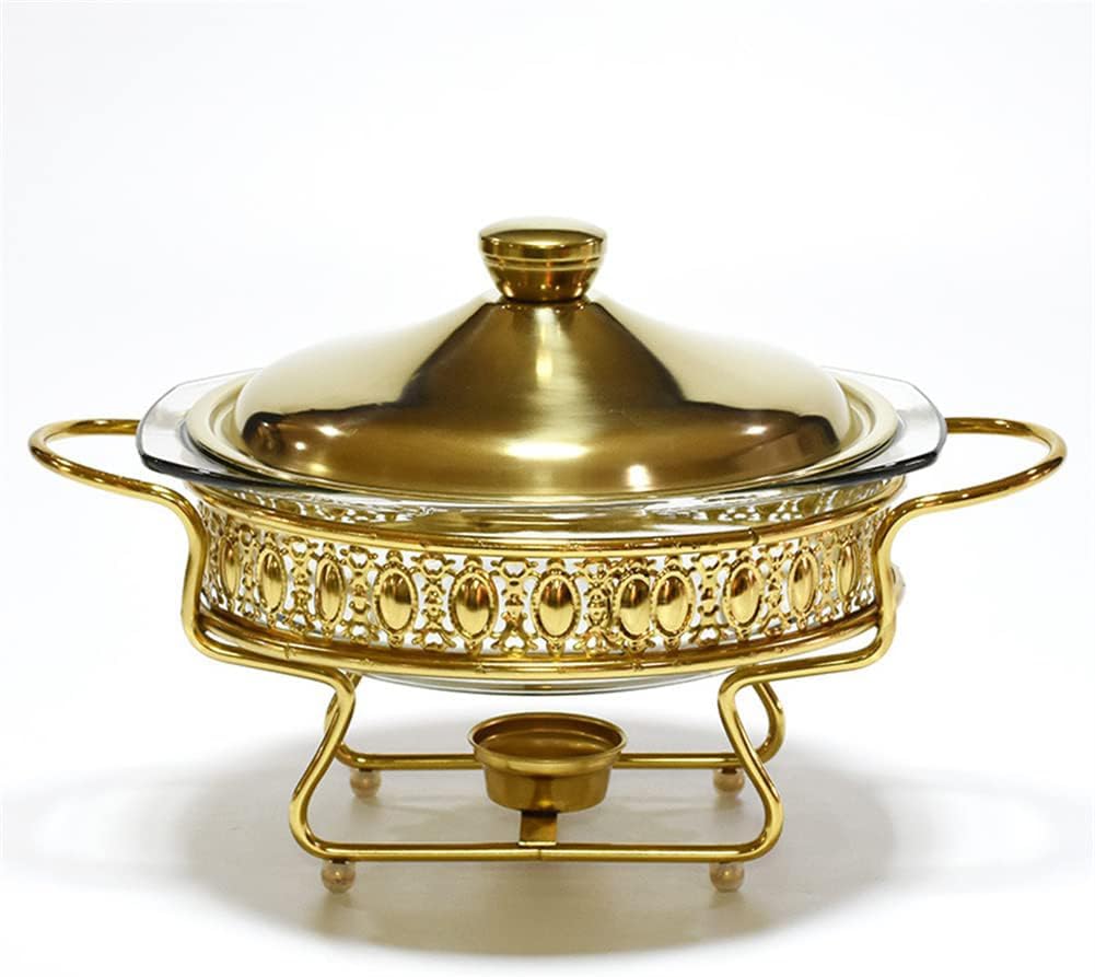2L Stainless Steel Chafing Dish Buffet Chafer Set Keep Your Food Warm and ReadyEasy to Set Up and CleanElegant and Spacious Design Ideal for PartiesBanquets,Silver