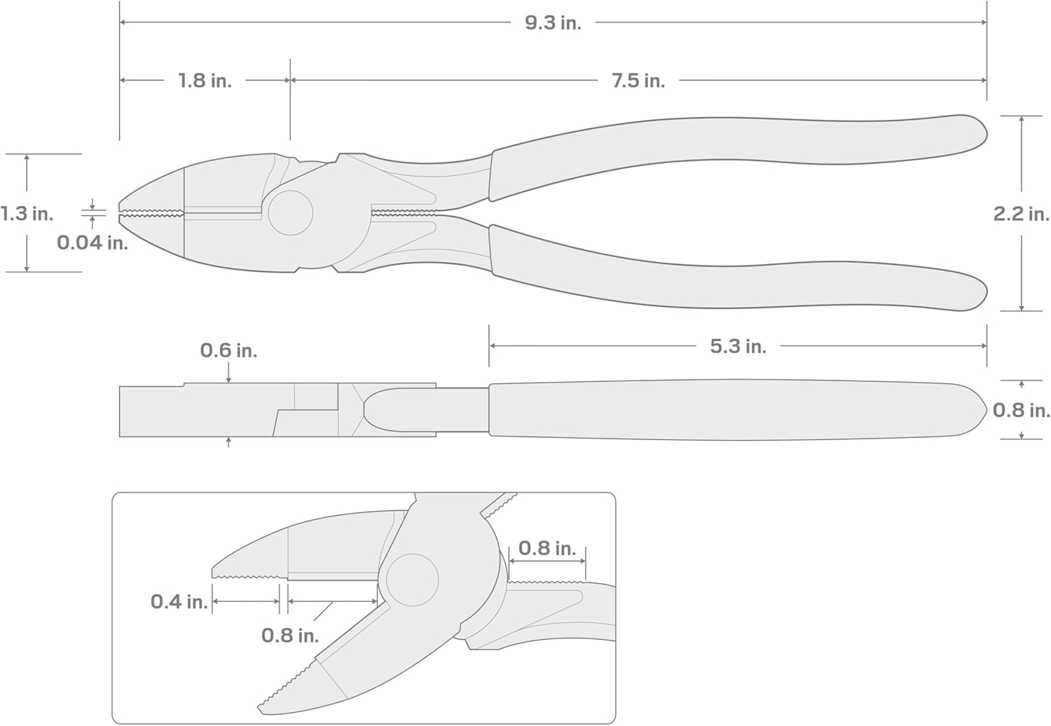 TEKTON 9-1/2 Inch Lineman's Pliers | PGF30009