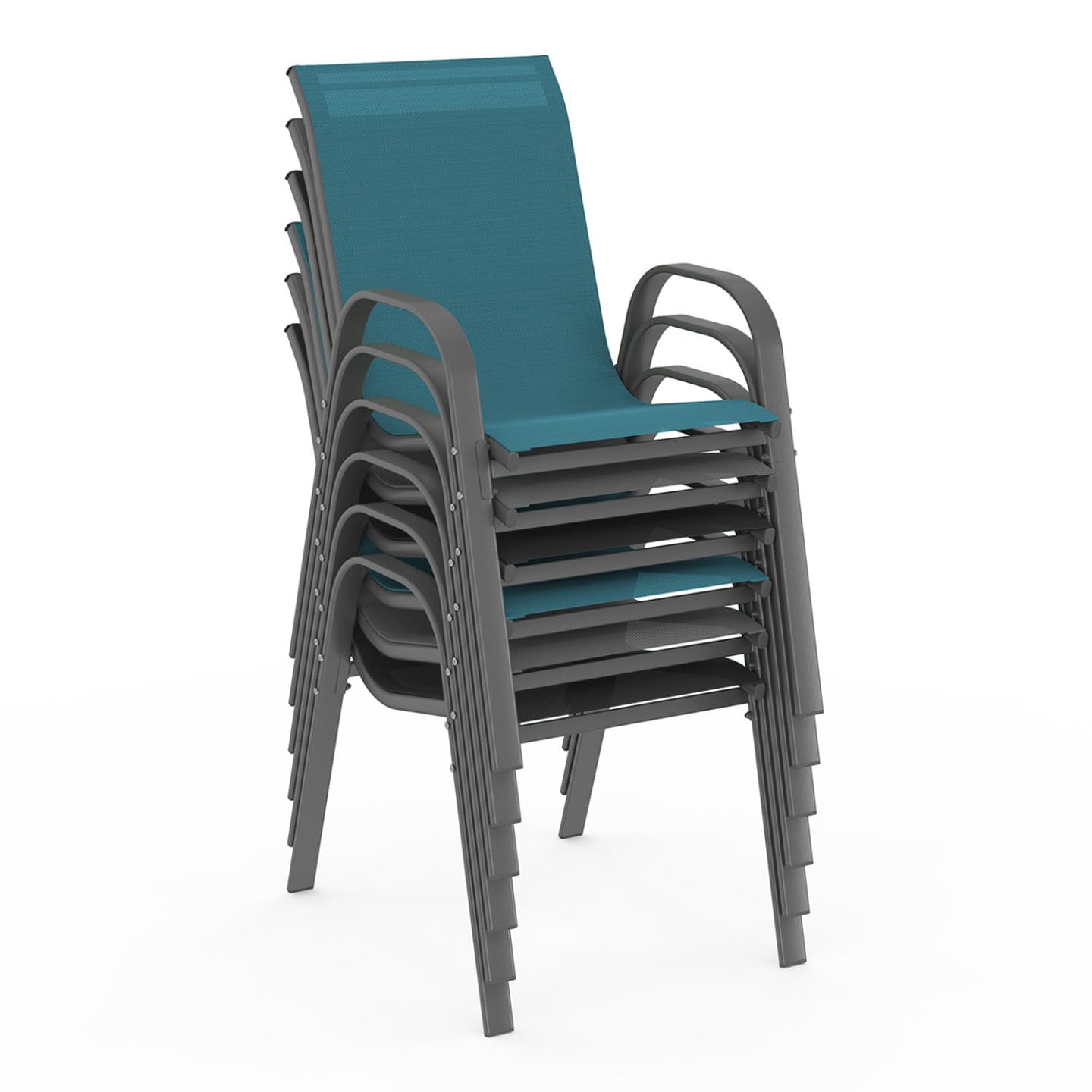 IDMarket - Salon de Jardin Madrid Table 190 cm et 8 chaises empilables