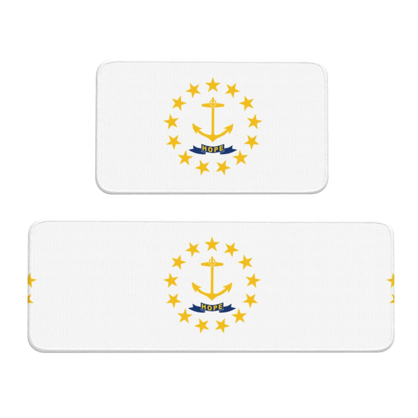 Alfombras de cocina de Rhode Island, juego de 2 tapetes cómodos para cocinar y trabajar en casa