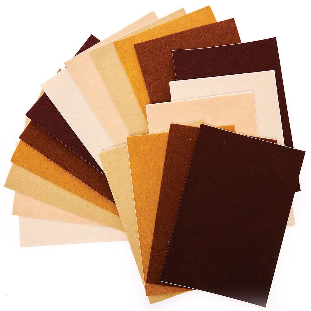Baker Ross FX201 Skin Tone Self Adhesive Felt Sheets - Pack of 18 Sheets, Felt Fabric Sticker Backing, Crafts for Kids, Arts and Crafts Materials