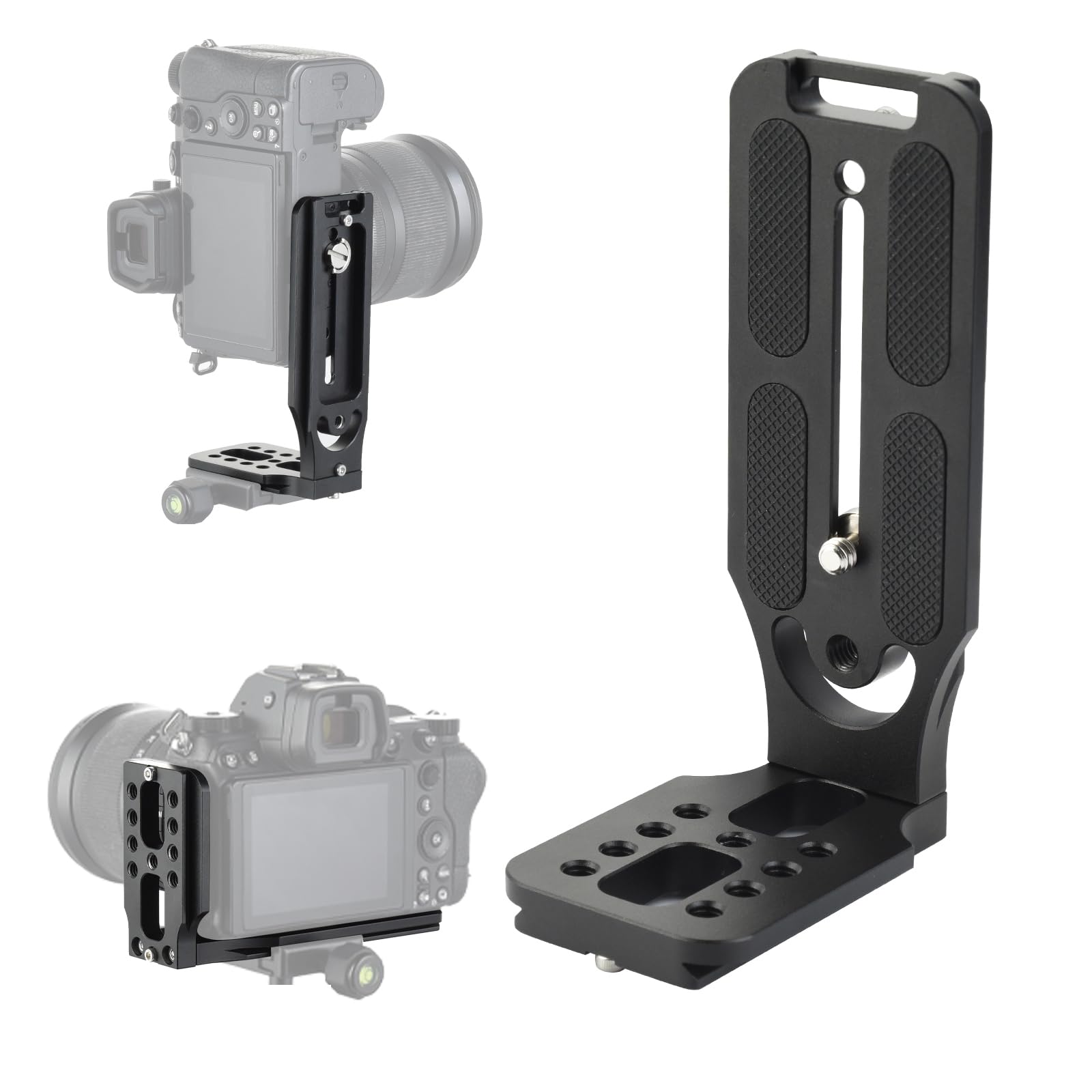 UTEBIT Camera L Bracket with 1/4'' Screw,Folding Brackets Vertical Horizontal Switching, Camera Bracket Mount with 4 Non-Slip Rubber Pads for DJI Osmo Pocket 3,for Sony a7riii a7rii A7S a6000 a6300-image-43