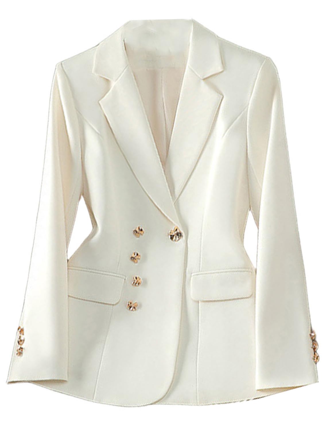 Travail de bureau lady blazer et veste ajustée formelle à col cranté - 6