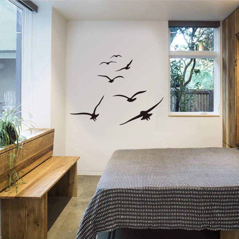 Honc A Flock of Seabirds Wall Stickers Living Room Bedroom Home Background DIY Decoration Mural Art Decals Carved Stickers 35X19Cm