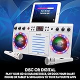 Beatbox Karaoke Machine CDG/CD+G. Built in Disco Lights. Includes 240 Song Family Party Hits Pack & 2 Microphones (Wired Microphones) - Image 5