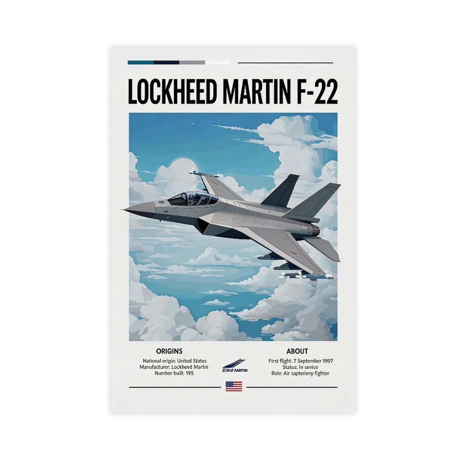Bareronor Fighter Jet Canvas Poster for Dorm Room Decor Gift