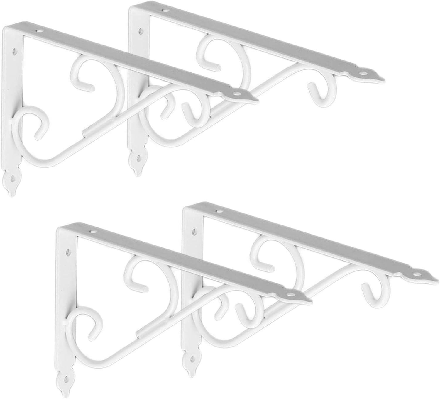 Ouvin Decorative Wall Shelf Brackets 4 Pack 10inch Heavy Duty L Corner