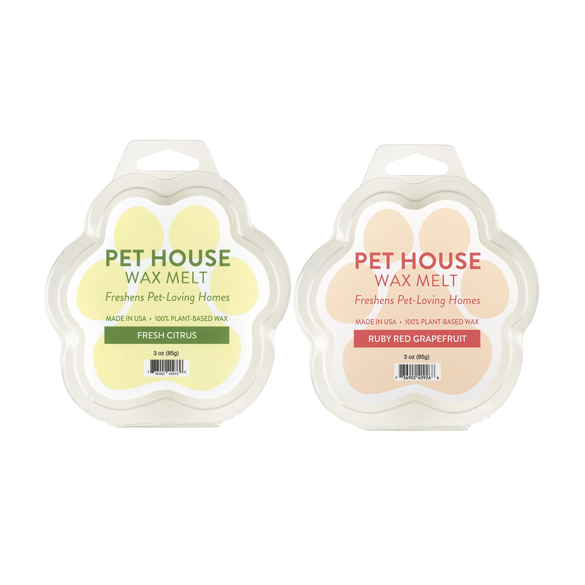 Fresh Citrus Scented Wax Melts Plant-Based Wax, 2 Pack Pet House