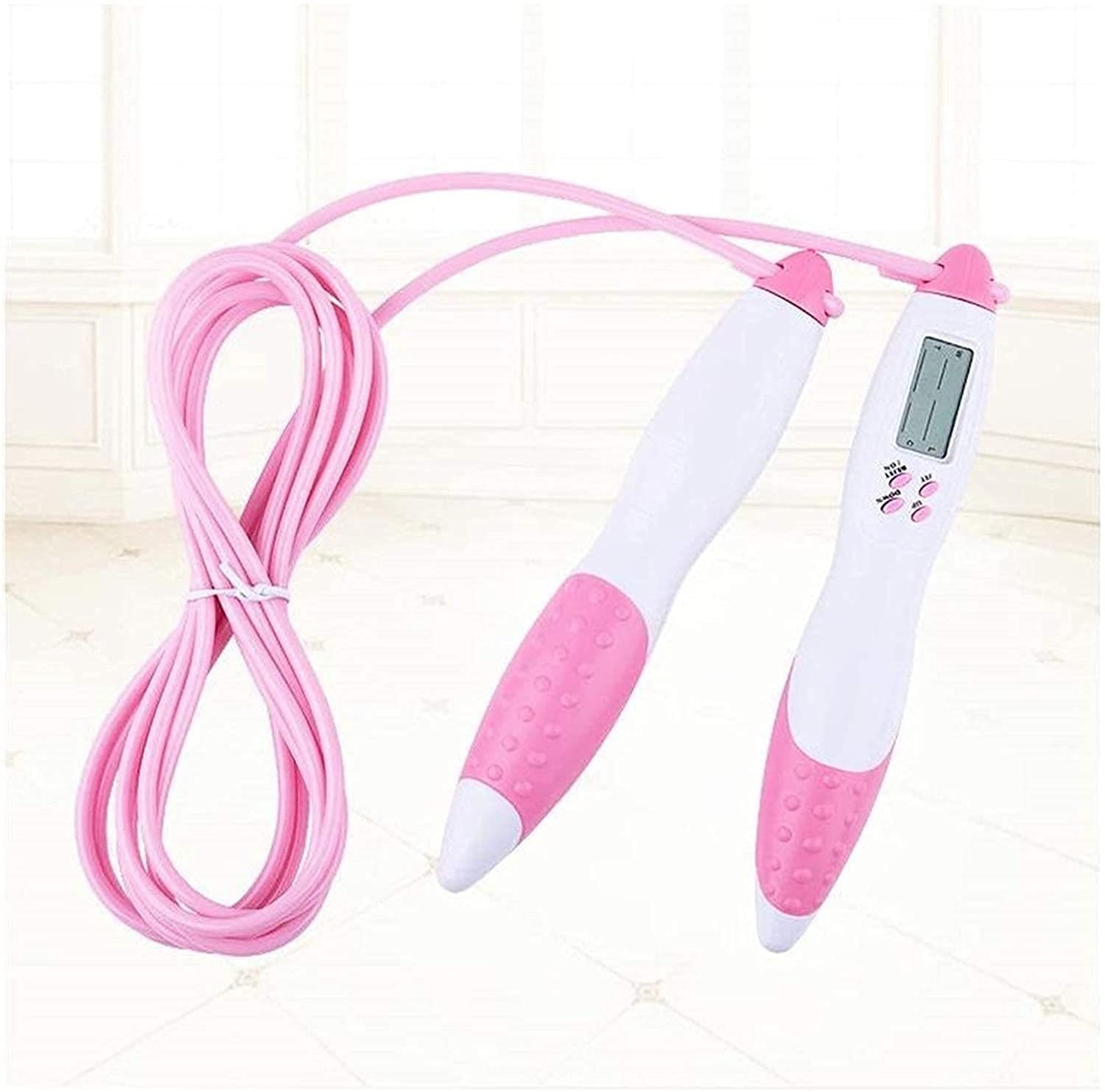 Cuerda de salto, cuerda de salto digital con contador for entrenamiento de ejercicios de fitness, velocidad sin cable ajustable Saltar entrenamiento de cuerda for adultos, mujeres, hombres, n