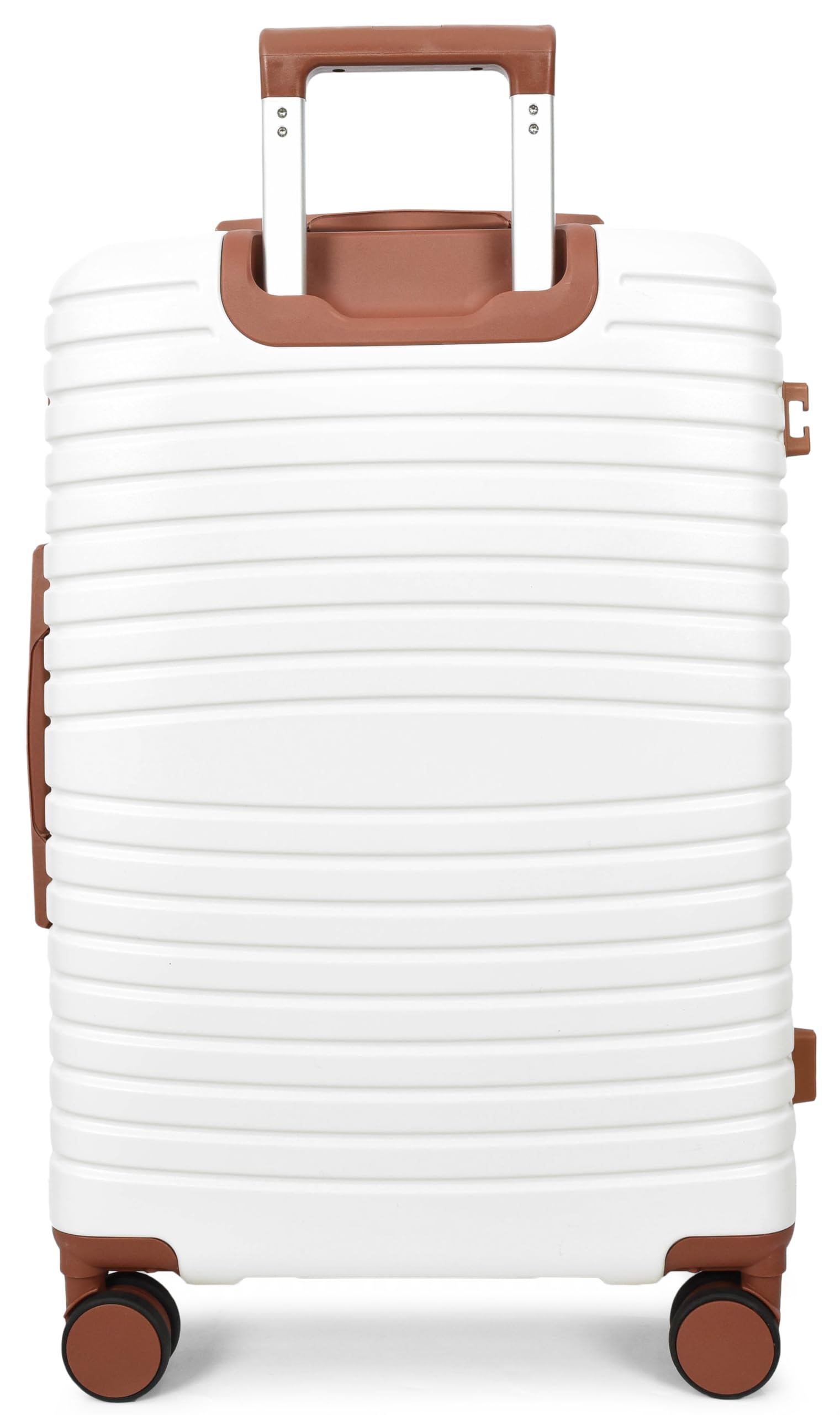 House Of Leather Valigia rigida a quattro ruote Durban, bianco, Medium 24", Hardside - Valigia espandibile con ruote girevoli