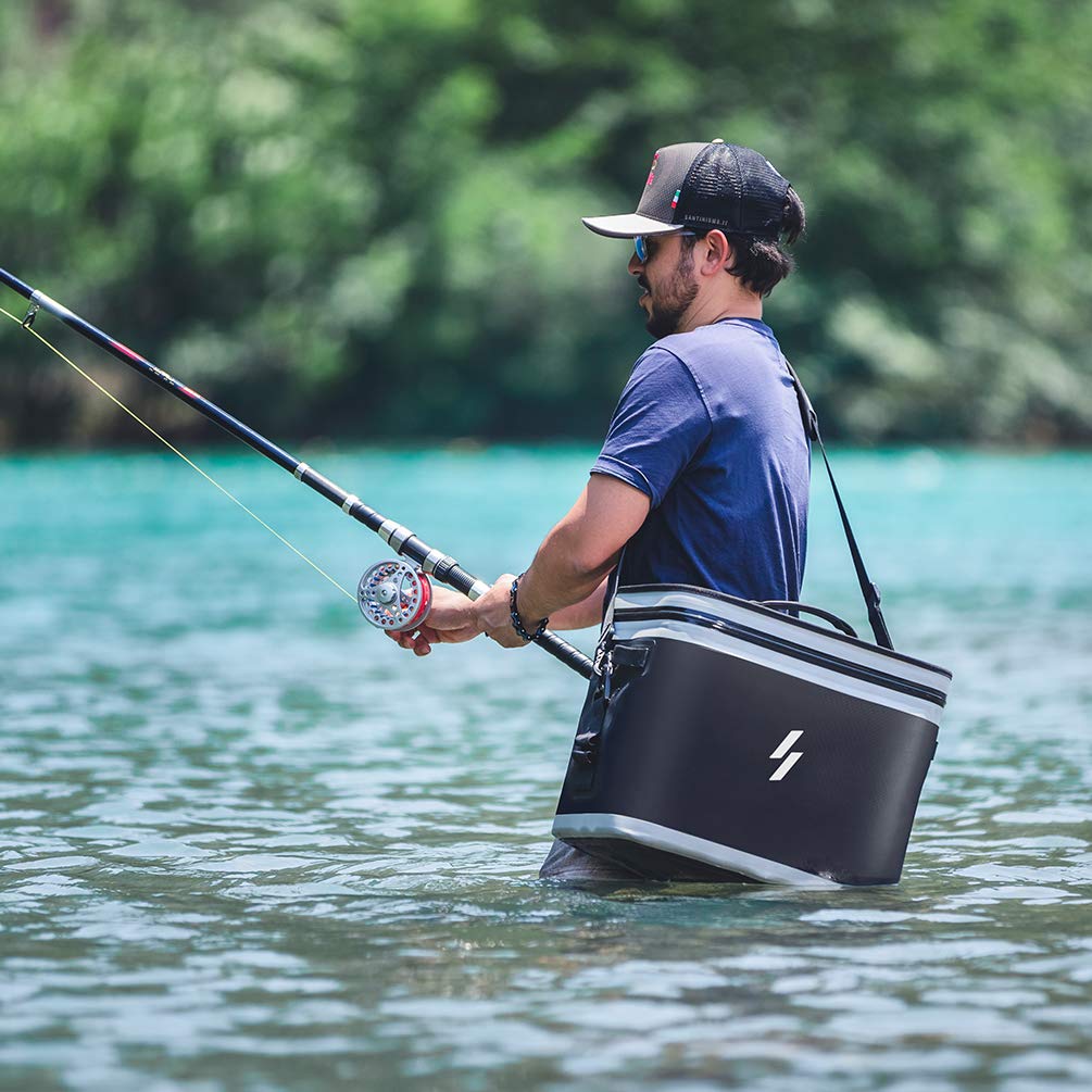 ROCKBROS Soft Cooler Bag Insulated Waterproof 30 CAN Large Cooler Bag Leak Proof Beach Bag with Cooler for Camping Picnic Fishing Boating Golf