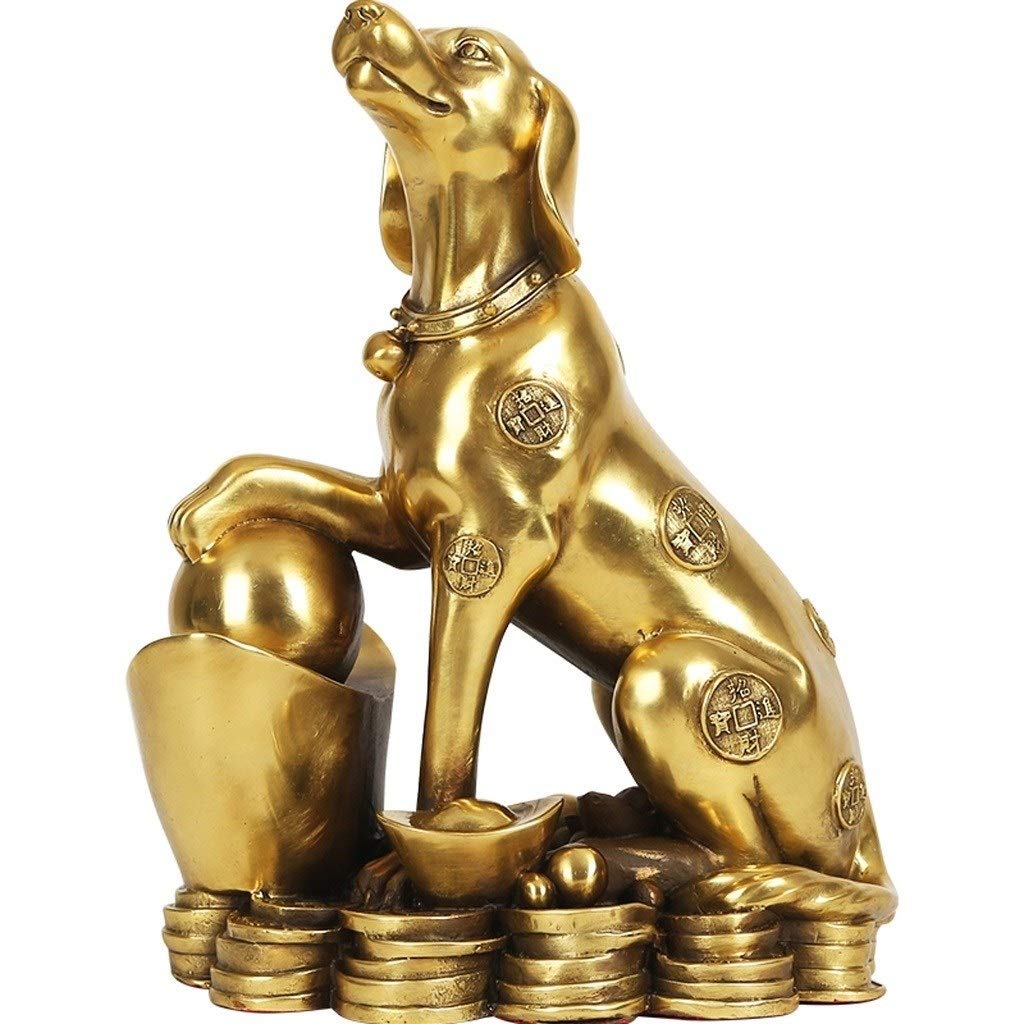 SBCGFY Feng Shui Statue, Chinese Zodiac Ingots Dog Statue Home Decoration Collectibles Feng Shui Chinese Charm Of Prosperity Decoration Blessing Gift